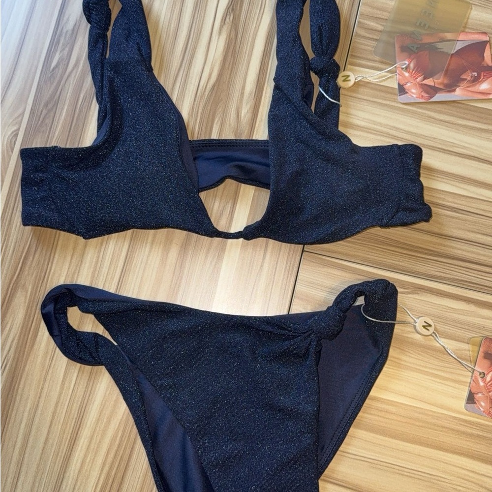 Black Glitter Bikini Set